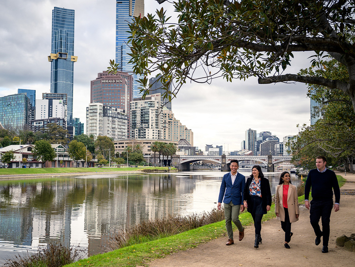 Walking along the Yarra River, Melbourne