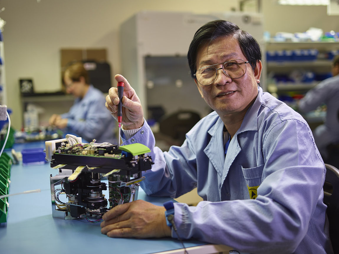 Worker in advanced manufacturing, Victoria, Australia. Photo: DJPR
