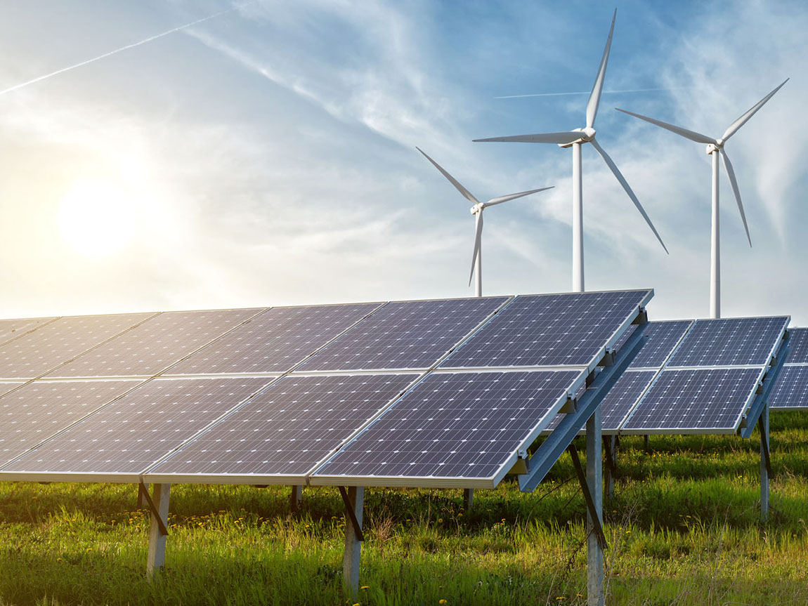Solar panels and wind generators, Victoria, Australia