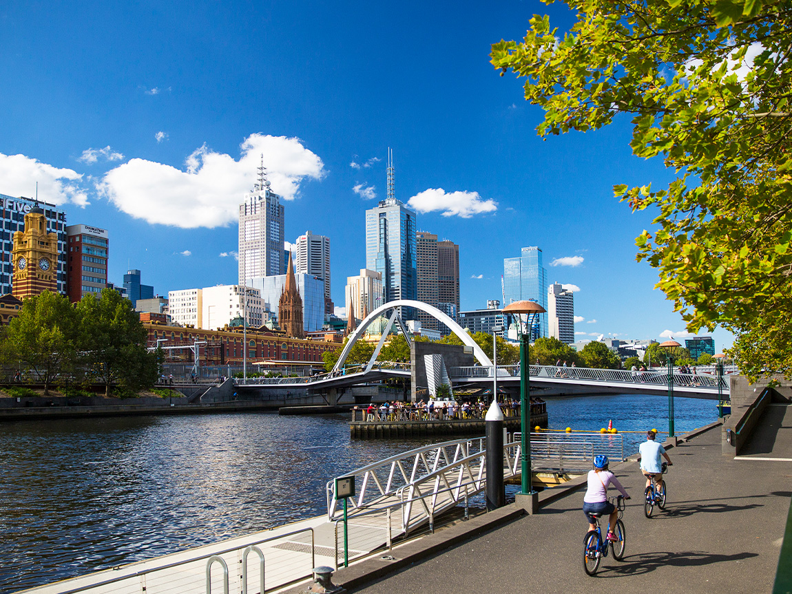 Yarra River and Ponyfish Island, Melbourne