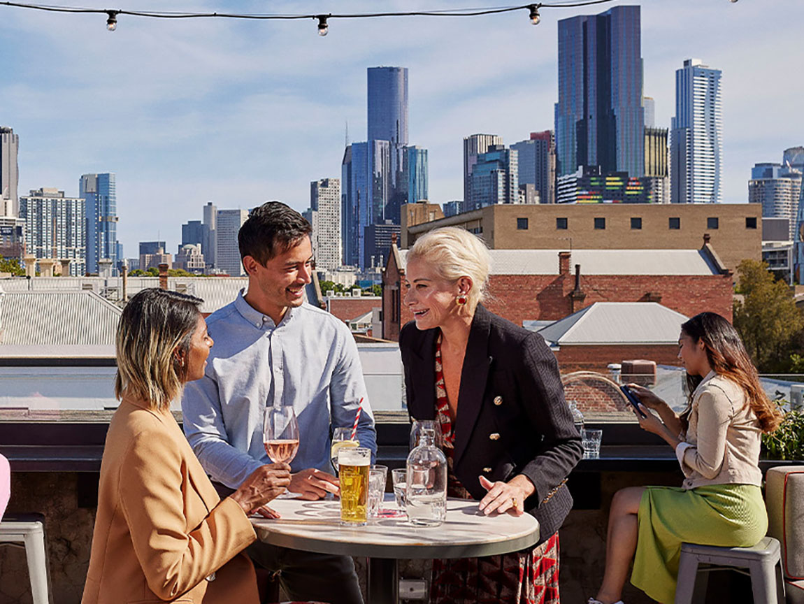 Rooftop bar, Melbourne, Victoria, Australia